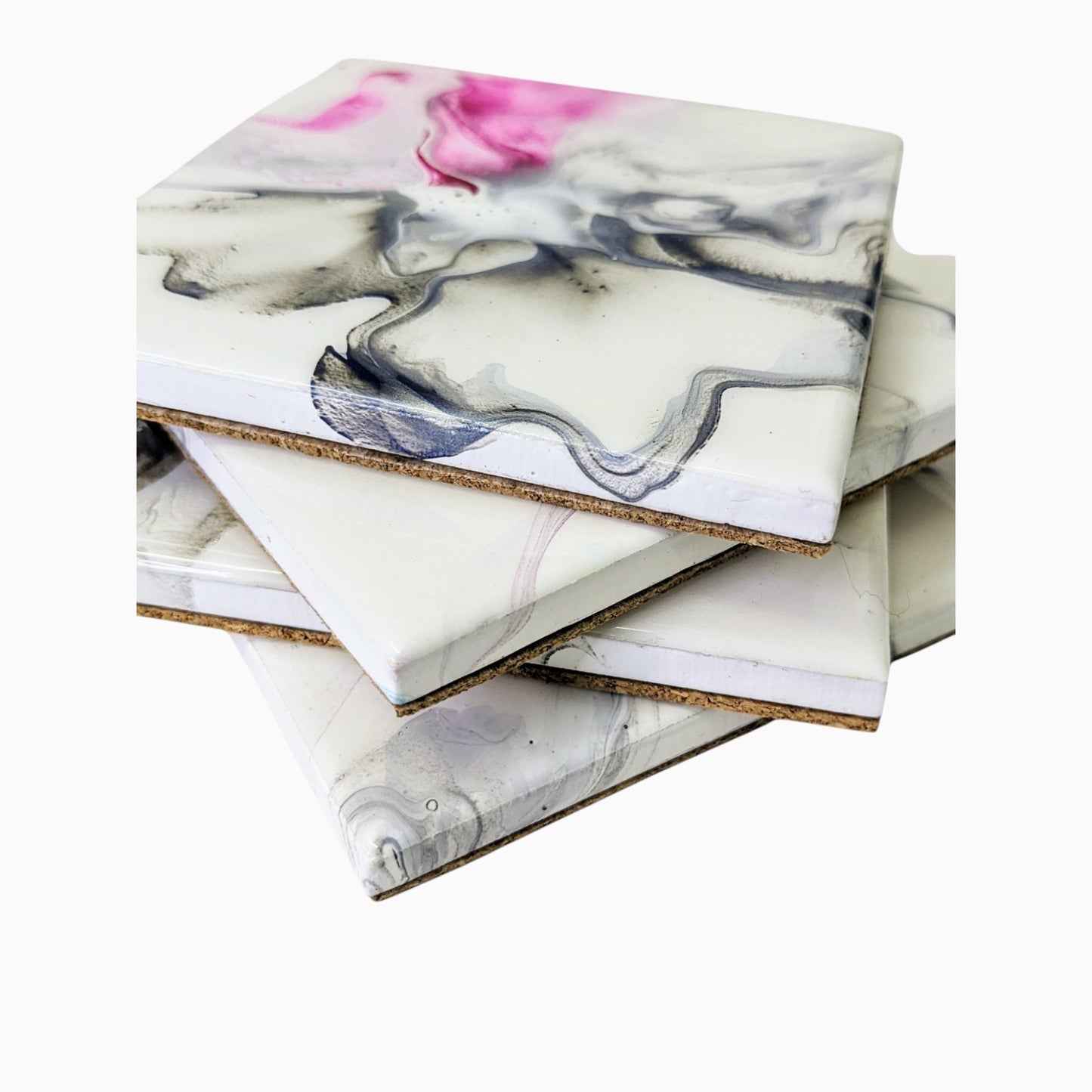 Ceramic Coasters - Pink Oxide