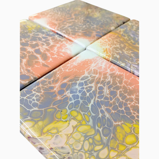 Ceramic Coasters - Colour Lace