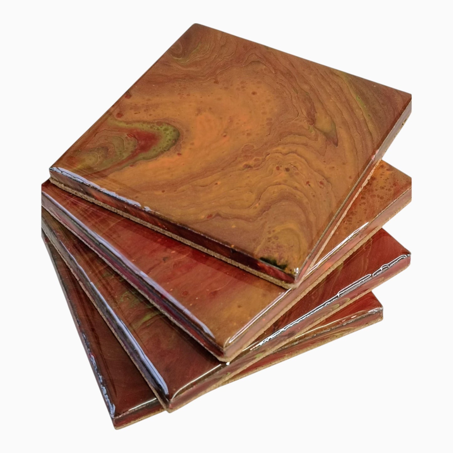 Ceramic Coasters - Lava Flow