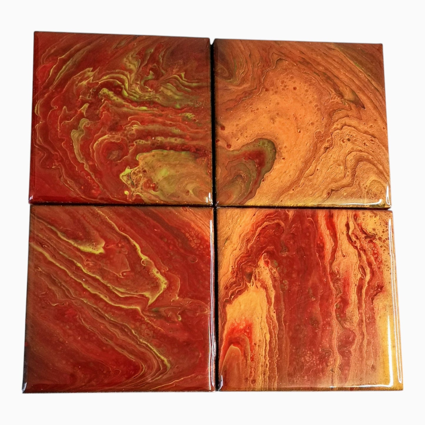 Ceramic Coasters - Lava Flow